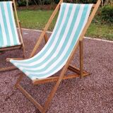 Paire de transat chilienne vintage