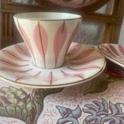 Set of 2 vintage Digoin coffee cups