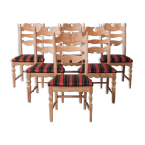 Oak danish mid-century dining chairs
