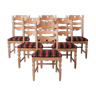 Oak danish mid-century dining chairs