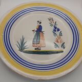 Old HENRIOT Quimper plate / Breton character