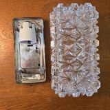 Erco wall lamp in pressed glass - vintage design from the 70s