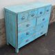 Blue wooden dresser with drawers