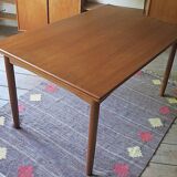 Large mid century teak extendable dining table 244 x 90 cm, Denmark 1960s