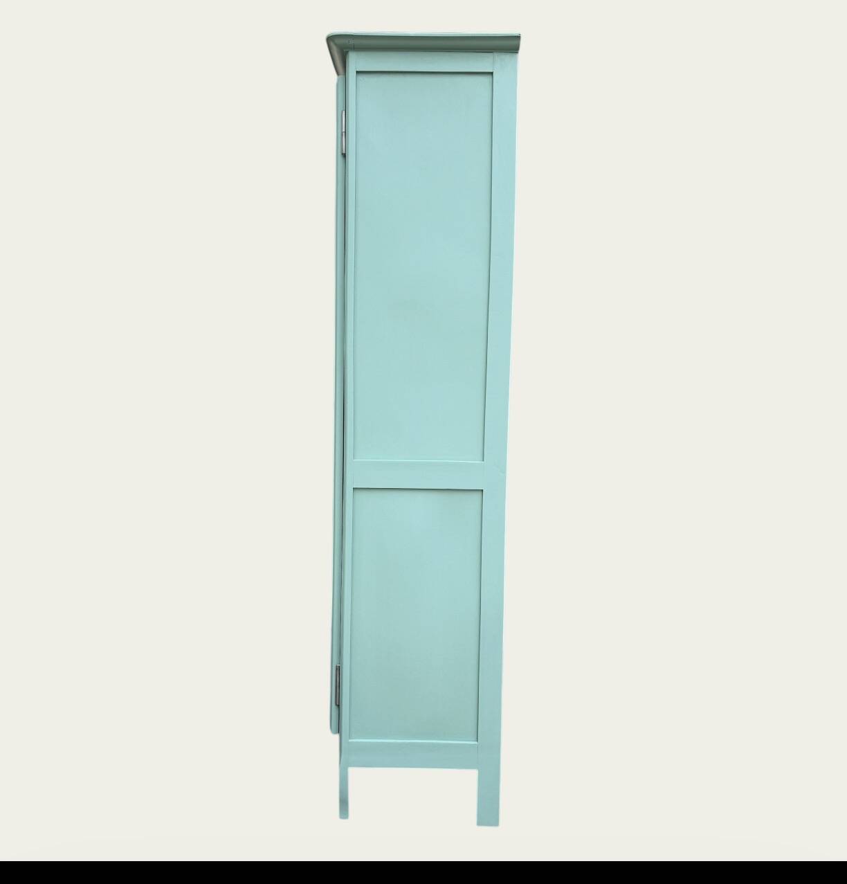 Vintage grey-green glass cabinet from the 1960s.