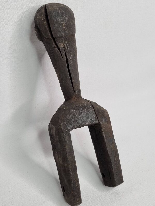 Étrier de poulie de métier à tisser, 21 cm, art tradtionel d'Afrique