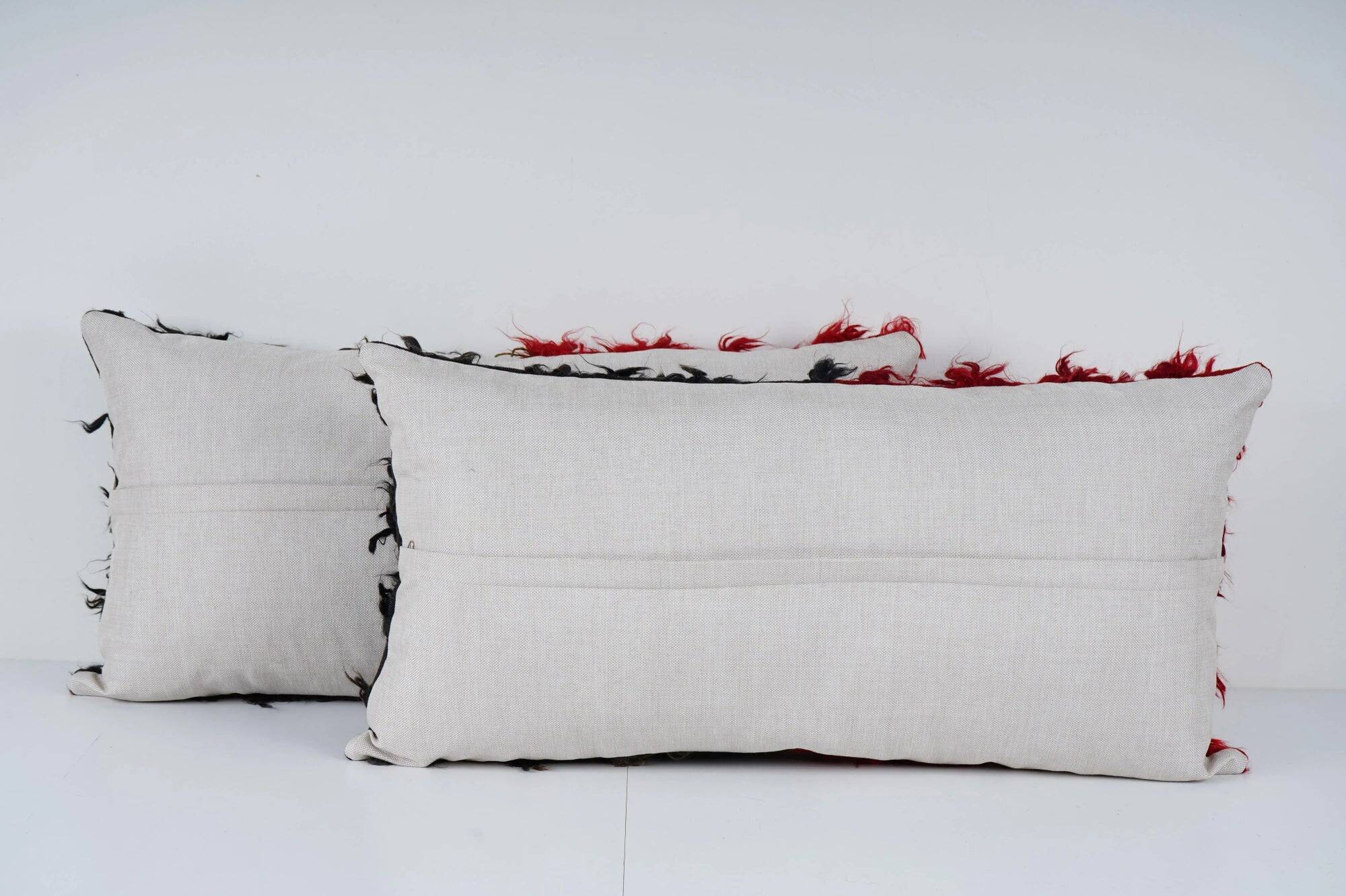 Set of 2 vintage kilim cushion covers 38x79 cm