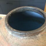 Large vase of ovoid shape; in Brown dominated Gres.