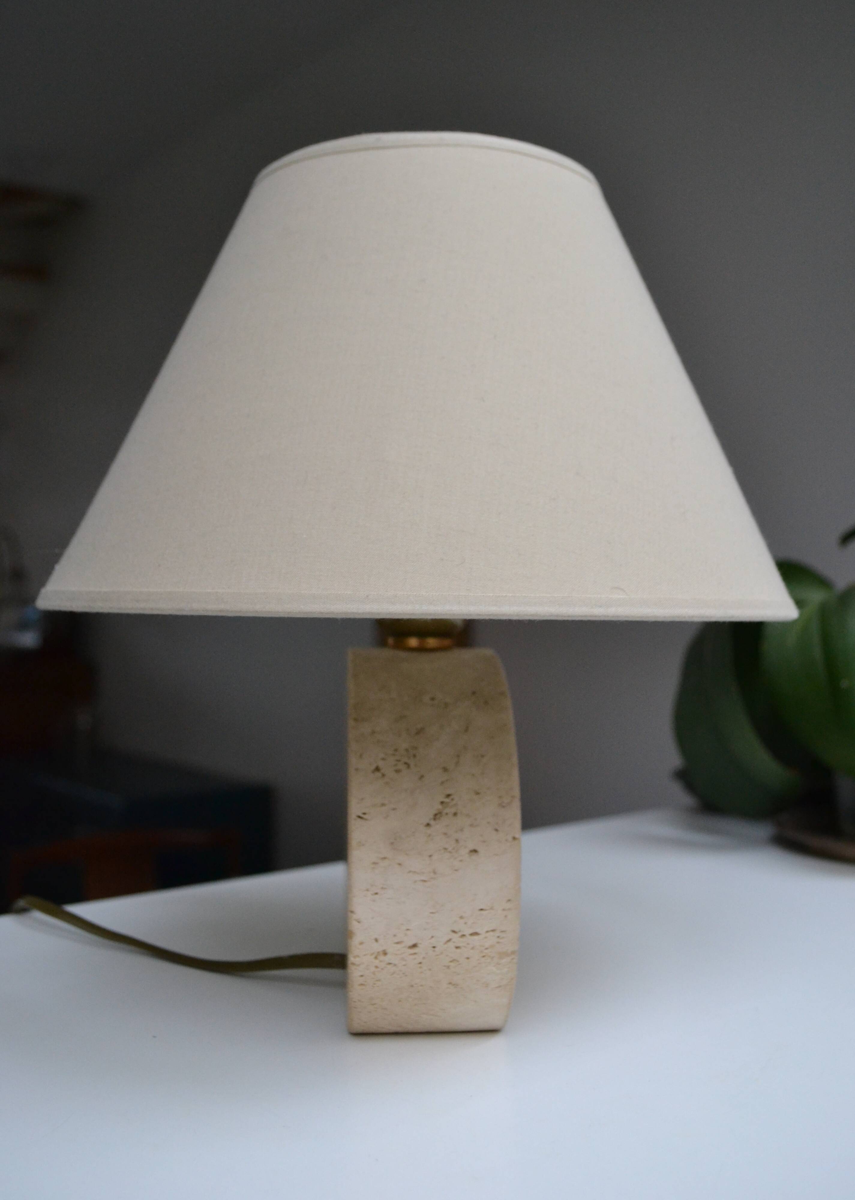 Travertine lamp Fratelli Manelli 60s/70s