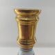 2 brass and porcelain candlesticks