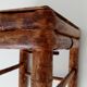 Tabouret ancien en bambou brûlé