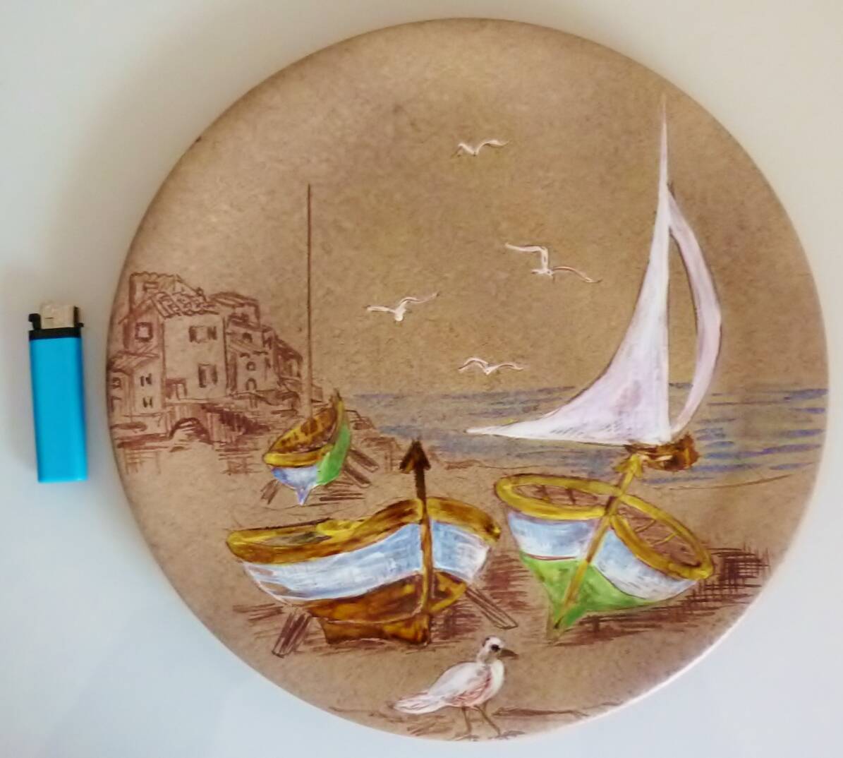 Mabyjo's Musarra Vallauris, decorative glazed ceramic dish, 1960s