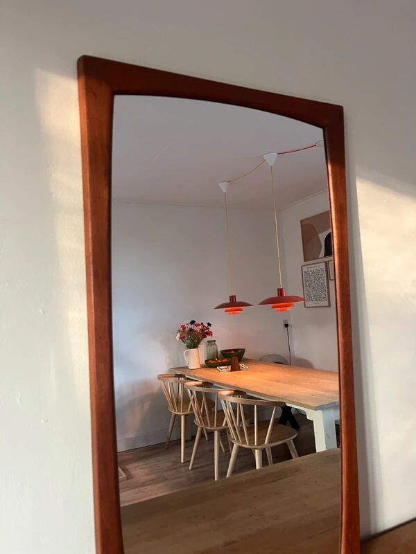 Aksel Kjersgaard model 103 mirror - Kai Kristiansen - Danish teak mirror