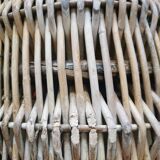 Large vintage basket braided wicker