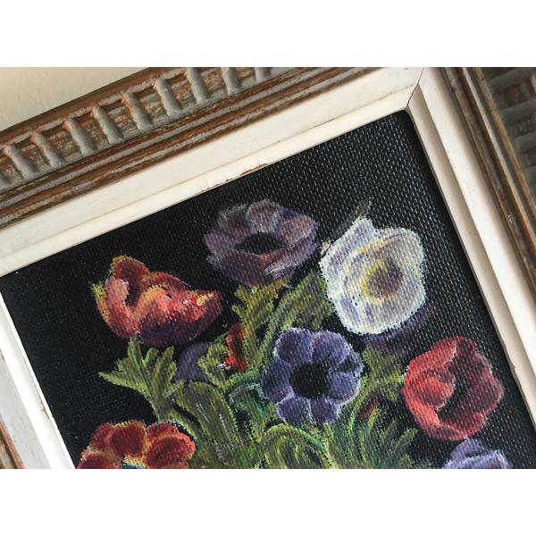 Tableau ancien bouquet de fleurs Selency Tableau ancien bouquet de fleurs Selency