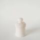 Alabaster box, round shape, white, design, 1970 - 13 x 8 cm
