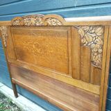 Solid oak headboard, 1920s-30s