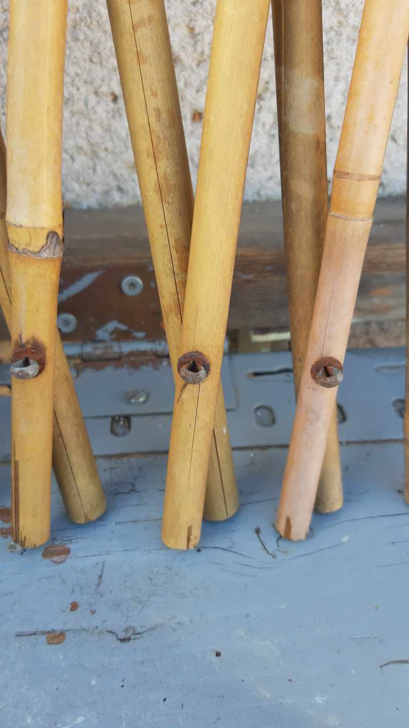 Claustra trellis vintage bamboo braces