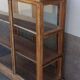 Antique wooden display cabinet with 2 doors