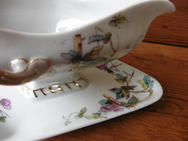 Limoges porcelain sauce dish, 1900