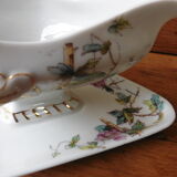 Limoges porcelain sauce dish, 1900