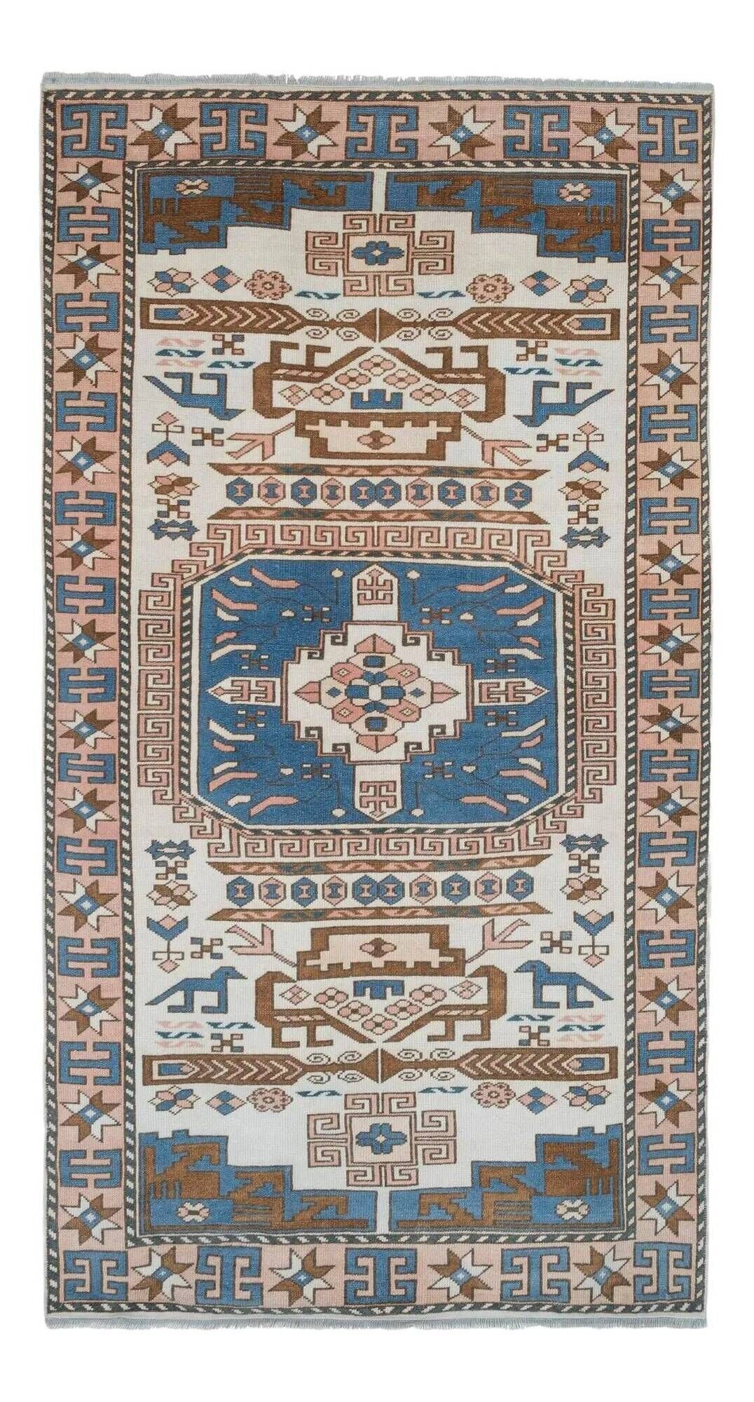 Vintage handmade Turkish rug 105x183 cm