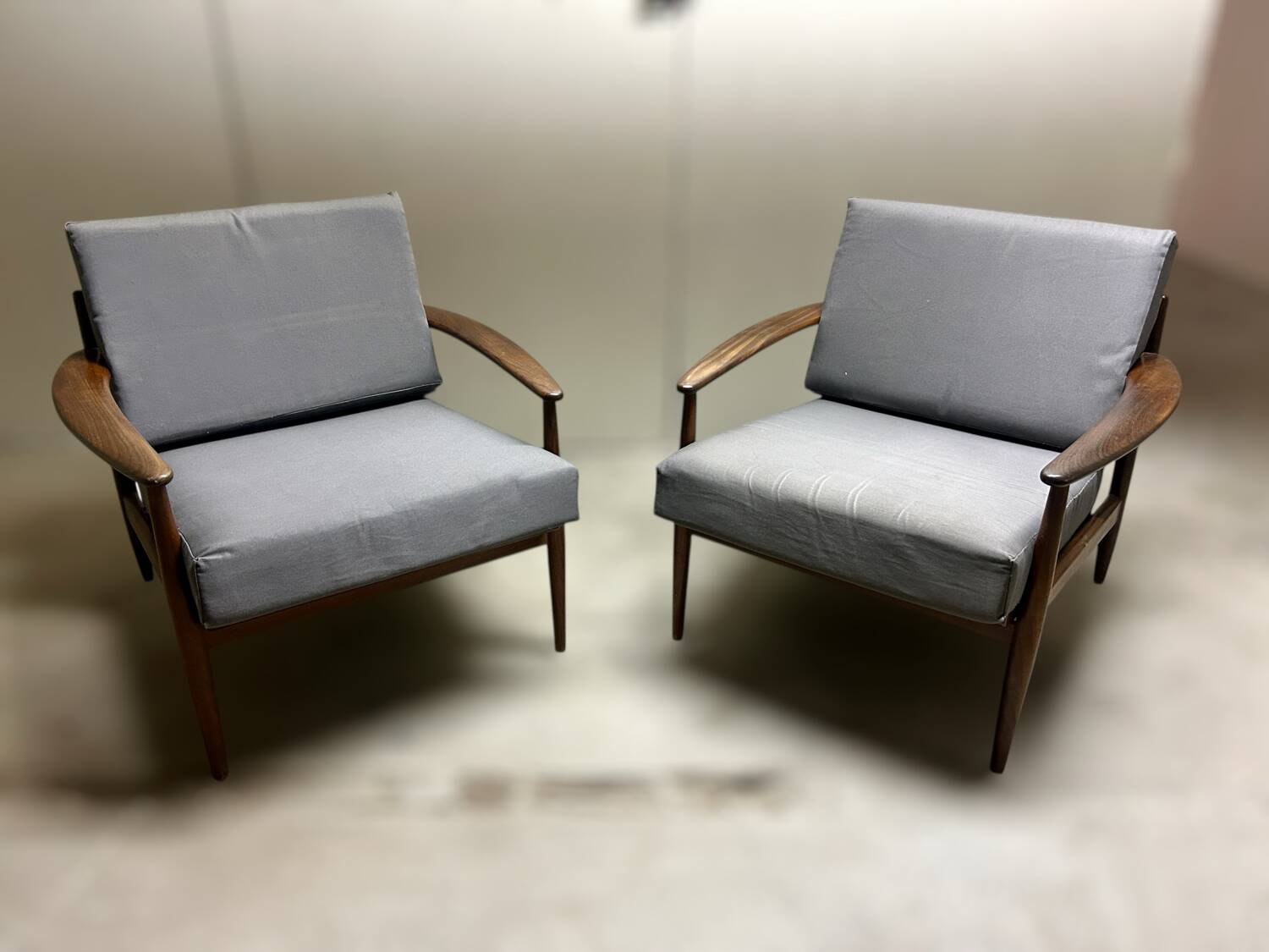 Pair of Scandinavian armchairs by Grete Jalk