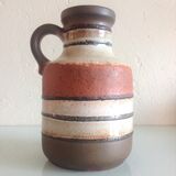 Beige and brown vase by Scheurich Keramik vintage 60s-70s