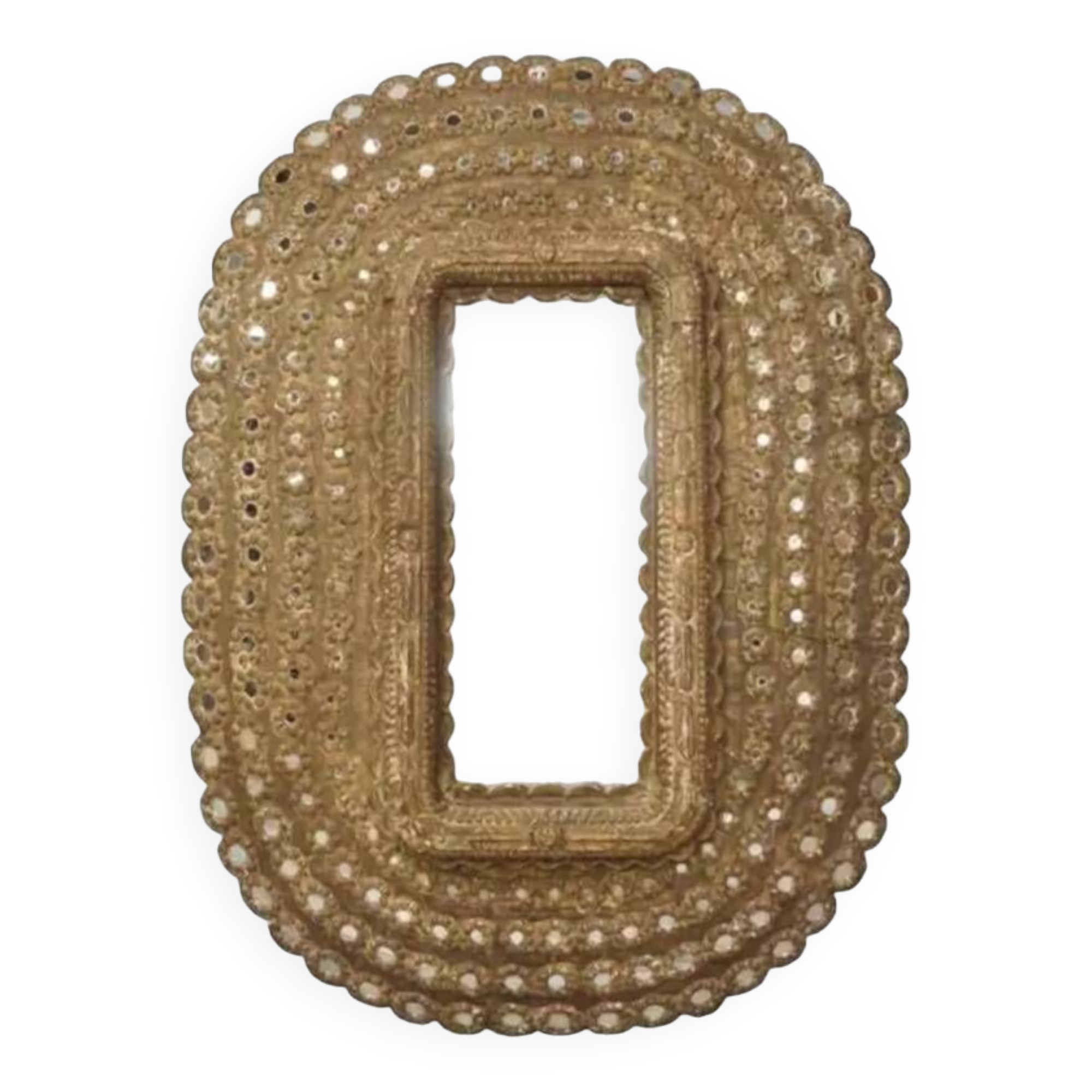 Oval carved wooden mirror 150x101cm