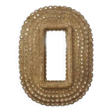 Oval carved wooden mirror 150x101cm