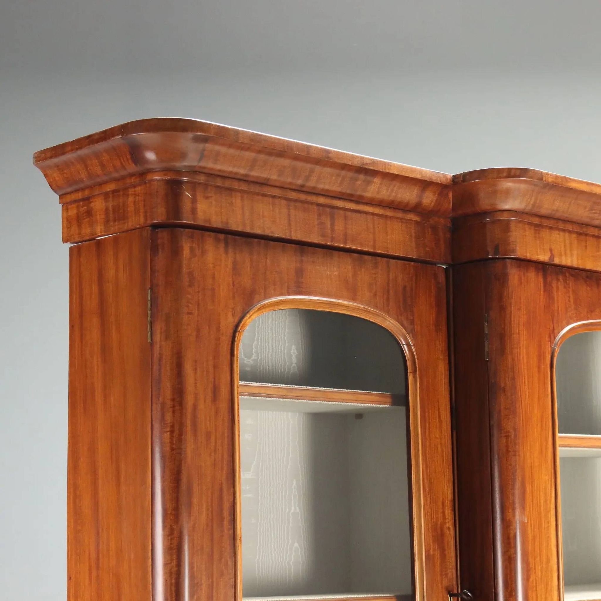 Antique mahogany library with glass and leather, United Kingdom 1800s