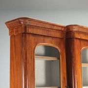 Antique mahogany library with glass and leather, United Kingdom 1800s