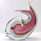 Sommerso Murano Glass Vase Ascribable to Poli for Seguso, Italy