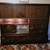 Large lacquered wooden sideboard from the 80s