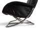 WK Möbel leather lounge chair with ottoman by Robert Haussmann, 1970