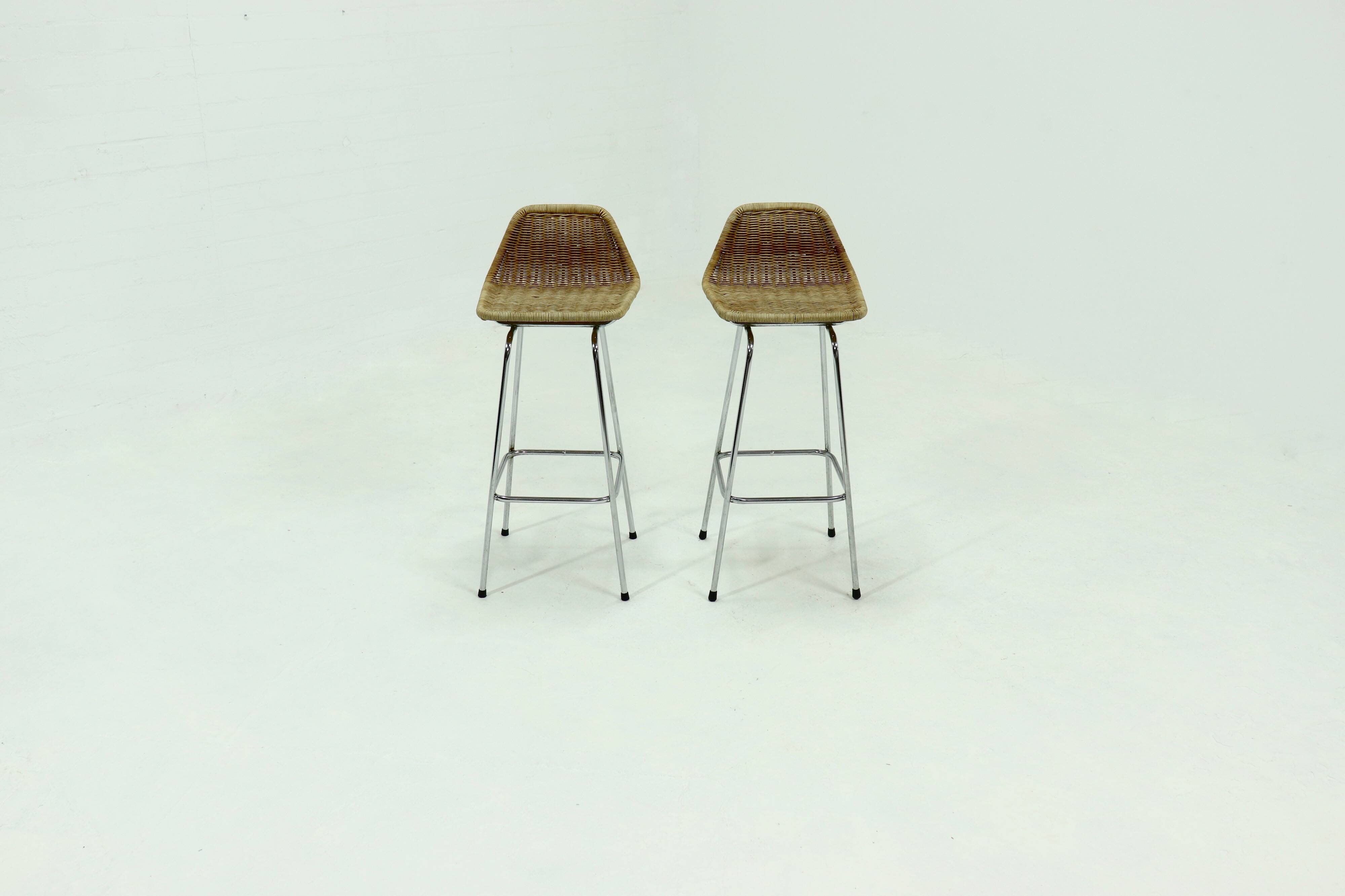 Set of 2 bar stools designed by Dirk van Sliedregt for Rohe Noordwolde 1960