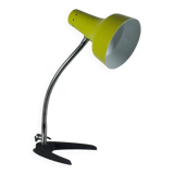Yellow-green metal table lamp, 1950s.