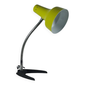 Yellow-green metal table lamp, 1950s.