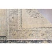 Vintage Turkish Oushak Handmade Wool Cotton Beige Runner 74x285