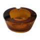 Amber glass ashtray