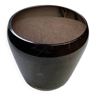 Blown bubble glass vase