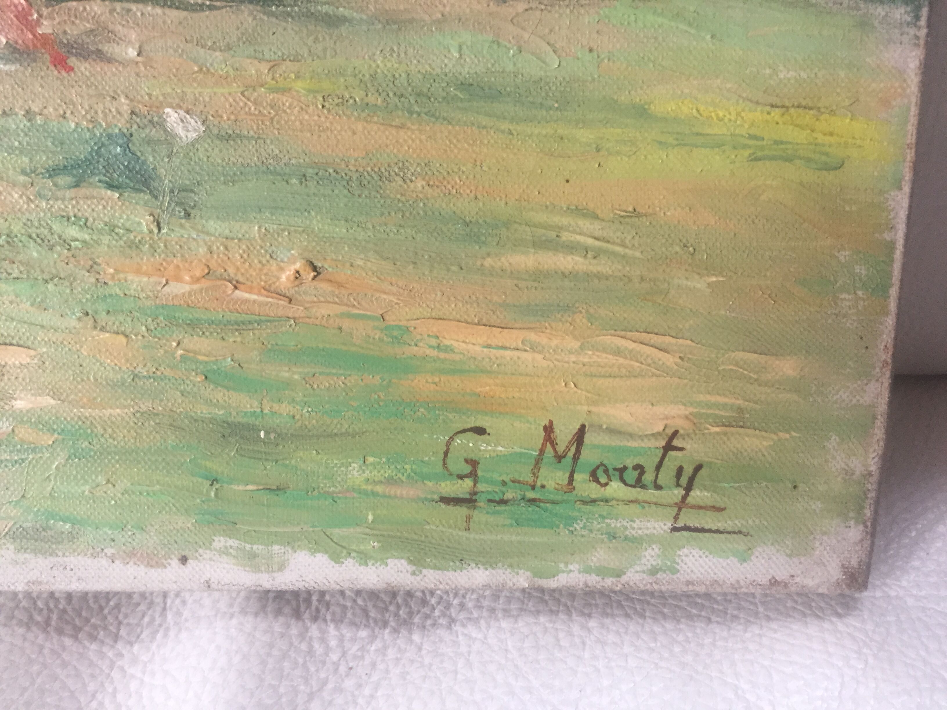 Oil on canvas by Gustave Mouty (1870-1956)