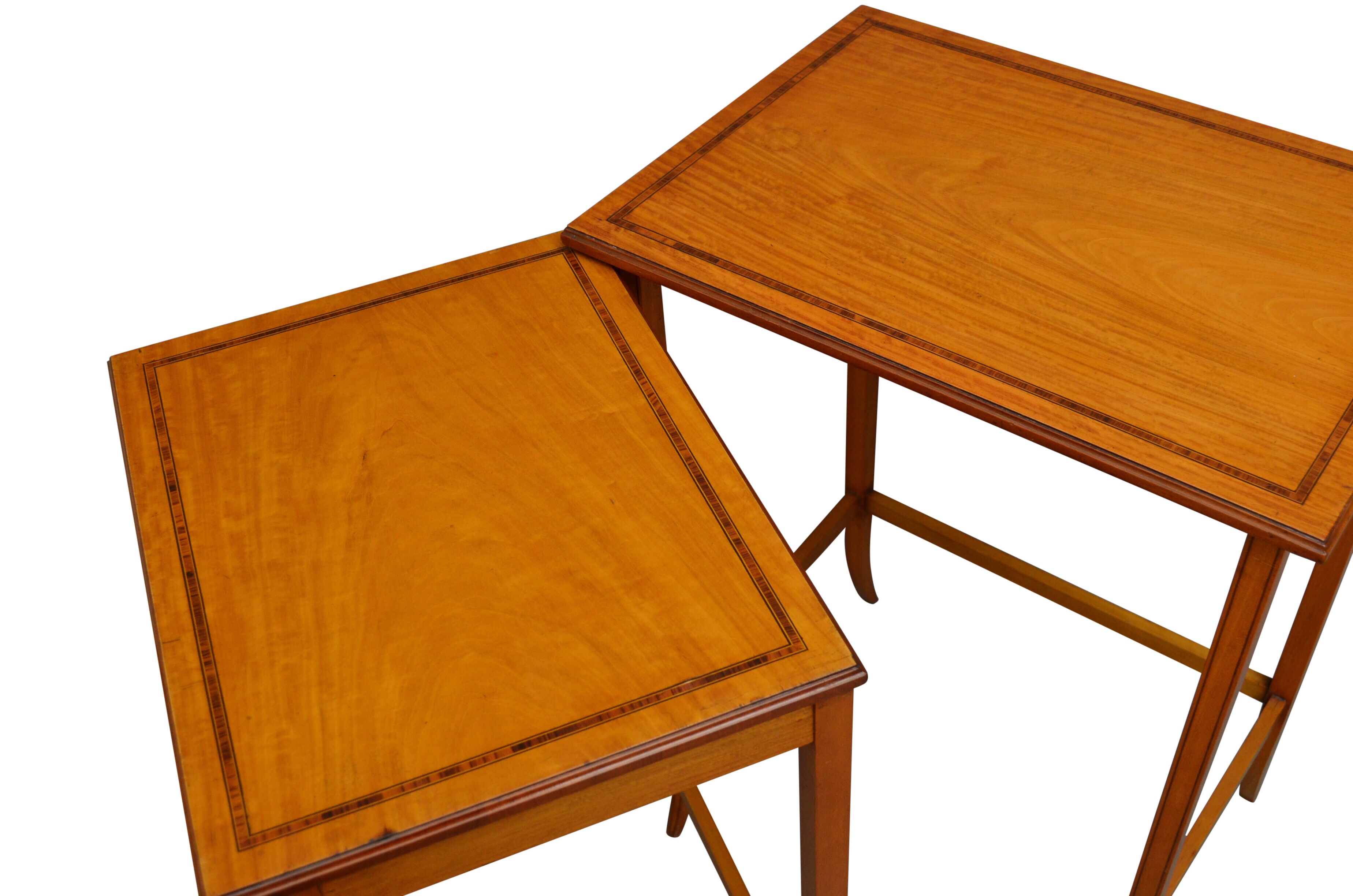 Edwardian satinwood quartetto nest of tables