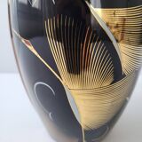 Vintage art deco vase with herons