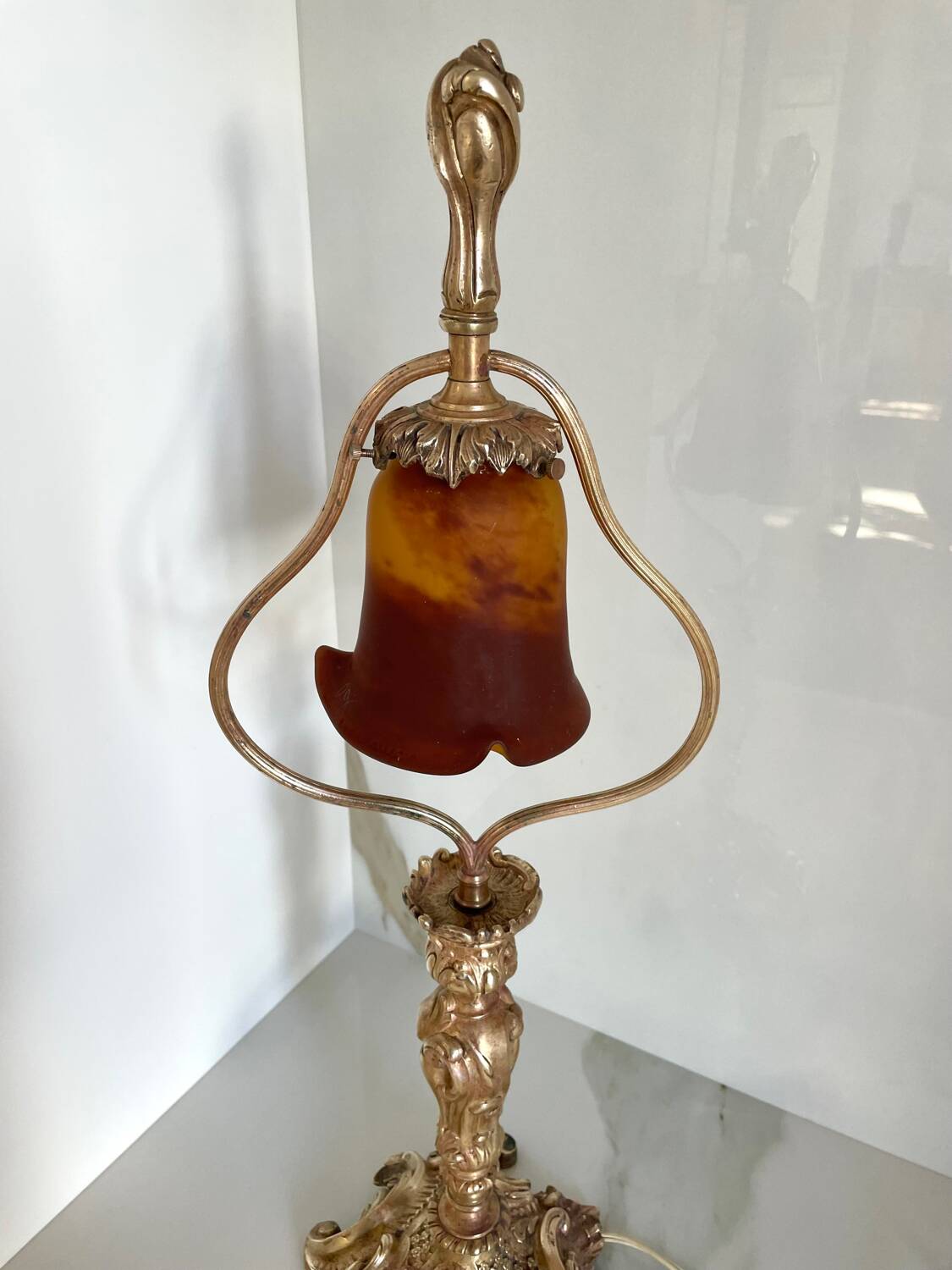 Beautiful lamp "the French glass" Art Nouveau