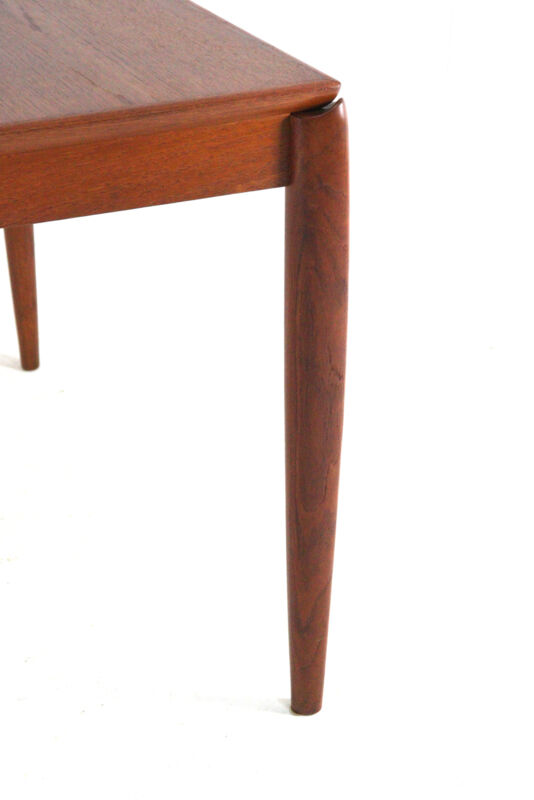 XL extendable rectangular dining table in teak by H.W. Klein for Bramin