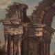 Peinture capriccio architecturale italienne du 20e siècle