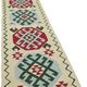 Turkish Handwoven Vintage Herki Kilim 85 cm x 375 cm