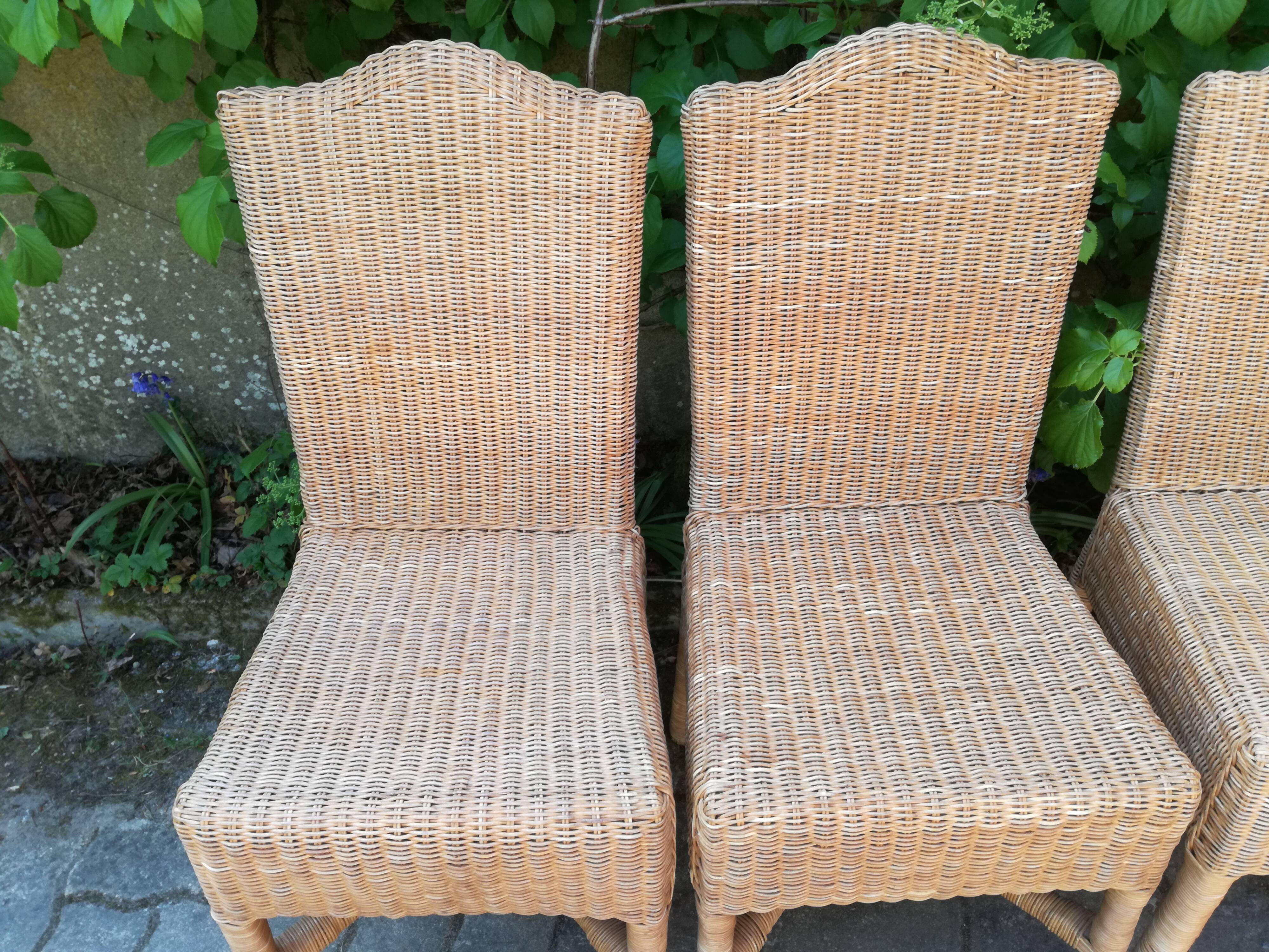 70's vintage bamboo and wicker chairs