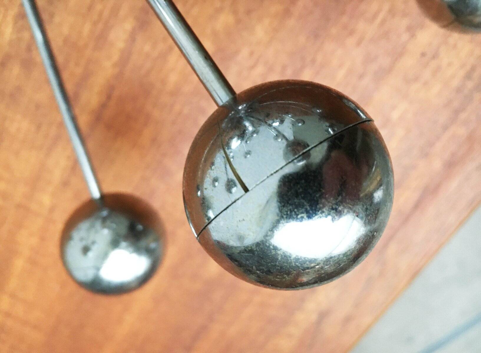 German atomic table lamp from the mid-century space age by Cosack.